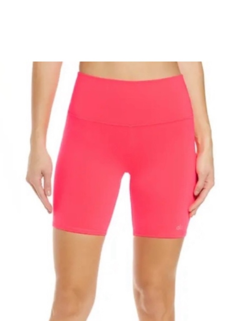 NWOT Alo Yoga Airbrush 7” NEON Biker Shorts High Waist Women’s size XS